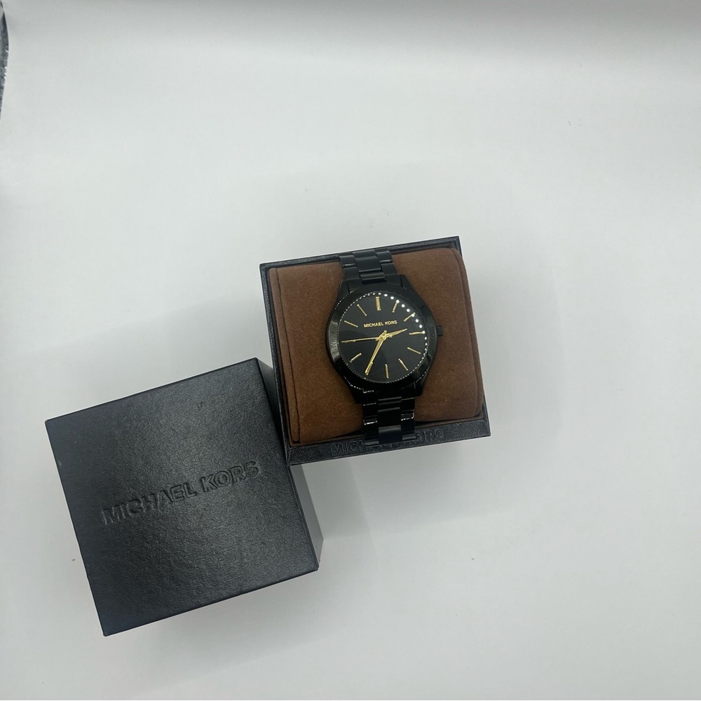 Michael Kors Watch in Black with Gold Details